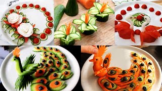 Art In Vegetable amp Fruit Carving  Food Decoration  Party Garnishing [upl. by Lowry122]