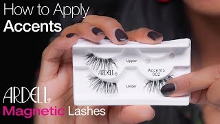 ARDELL  HOW TO APPLY ACCENT MAGNETIC LASHES [upl. by Gebler]