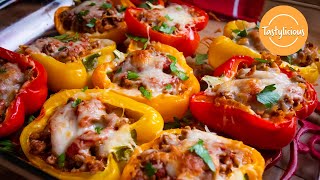 Yummy Stuffed Bell Peppers  Quick amp Tasty Homemade Recipe [upl. by Yand]