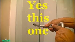 How To Fix or Install A Shower Door Handle [upl. by Botzow946]