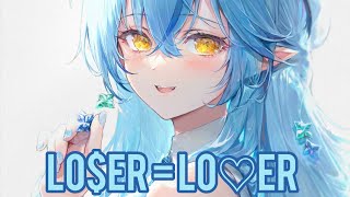 Nightcore TXT  LOSER  LOVER Lyrics [upl. by Bohman]