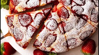 Strawberry Cake  quick and easy [upl. by Olonam]