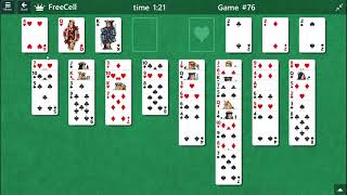 FreeCell Game  76 [upl. by Ahsenac686]