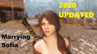 2020 Updated Skyrim Sofia Follower Mod Marriage [upl. by Lesoj]