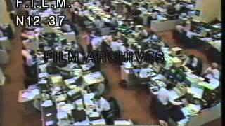 1987 Stock Market Crash stock footage  archival footage [upl. by Annmaria]