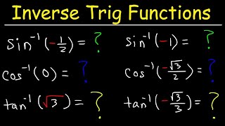 Evaluating Inverse Trigonometric Functions [upl. by Heigho958]