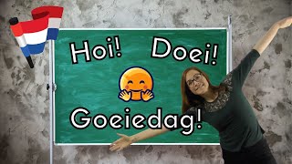 DUTCH GREETINGS  Dutch for BEGINNERS les 1 NT2  A1 [upl. by Gregor709]