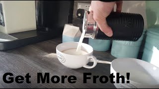 How to Get More Froth from Your Nespresso Coffee Aeroccino  Nespresso tips and help [upl. by Olag]