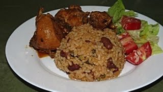 Moro de habichuelas y pollo guisado  Receta dominicana [upl. by Delano]