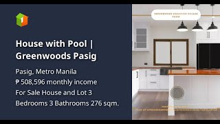 House with Pool  Greenwoods Pasig [upl. by Eilahtan]