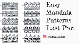 100 Easy Mandala Patterns For Beginners  Last Part [upl. by Altis]