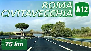 A12  ROMA  CIVITAVECCHIA  TARQUINIA  Autostrada Azzurra [upl. by Llennehc345]