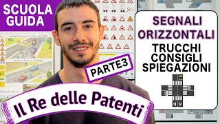 SEGNALI ORIZZONTALI pt 3 ESEMPI  IL RE DELLE PATENTI  PATENTE B [upl. by Jephum]