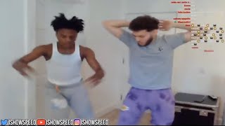 IShowSpeed and Adin Ross have a dance battle on stream 🔥 Gets Sus🌈 [upl. by Anyaj15]