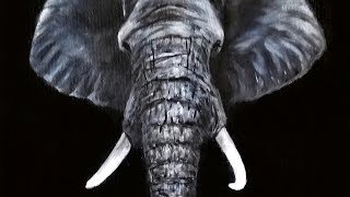 Elephant Acrylic Painting LIVE Tutorial [upl. by Luwana]