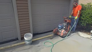 Installing a 5quot Channel Drain across driveway [upl. by Murdoch]