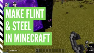 How To Make FLINT AND STEEL In Minecraft [upl. by Oznohpla]