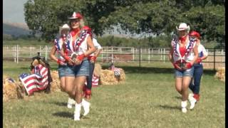 Rodeo Girls Linedancers South Africa with Armand quotRide like a Cowboyquot with his horse Ferm [upl. by Novihs169]