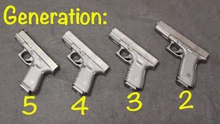 Glock 19 Gen 5 vs Gen 4 vs Gen 3 [upl. by Worsham577]