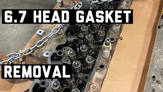 How To 67 Cummins Head Gasket Replacement part 12  Removal [upl. by Estus880]