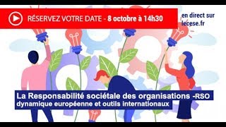 Séance Responsabilité sociétale des organisations RSO  cese [upl. by Wightman966]