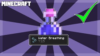 MINECRAFT  How to Make a Potion of Water Breathing 1163 [upl. by Averat]