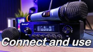 How to Connect and Use  Bietrun WXM15  UHF Wireless Microphone System  Karaoke [upl. by Barbarese746]