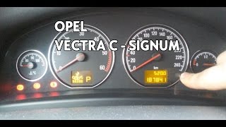 Vectra CSignum Reset Oil Service Inspection ᴴᴰ [upl. by Ayahs]