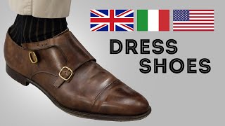 Italian vs American vs English Mens Dress Shoes amp What Distinguishes Them  Gentlemans Gazette [upl. by Nylrebmik]