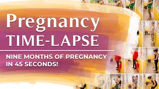 9 months of pregnancy in 45 seconds  Pregnant Belly Time Lapse [upl. by Dolores]