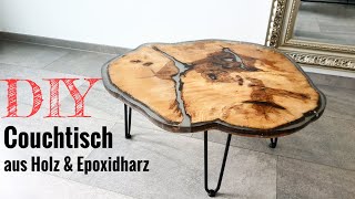 DIY Couchtisch aus Epoxidharz amp Holz [upl. by Emlynn512]