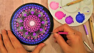 SIMPLE Dot Mandala Painting For BEGINNERS  Lydia May [upl. by Annoed404]