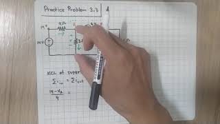 Practice Problem 33 Fundamental of Electric Circuits AlexanderSadiku 5th Edition  Supernode [upl. by Aisinoid882]