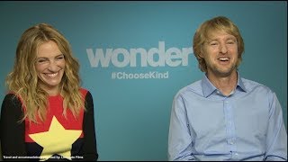 WONDER interviews  Julia Roberts Owen Wilson Jacob Tremblay Daveed Diggs Vidovic [upl. by Win]