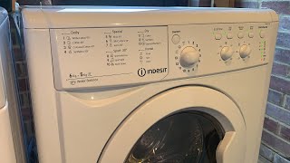 Indesit Water Balance IWDC6125  Express Wash amp Dry 30° With bearing failure [upl. by Iyre307]