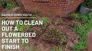 How to Clean Out A Flower Bed from Start To Finish [upl. by Irt]