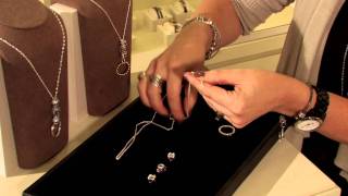 Pandora Jewelery  How To Create A Charm Necklace With A Ring Pendant [upl. by Daitzman]