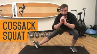 Cossack Squat  Hip Mobilization Exercise [upl. by Pantheas]