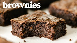 The Perfect BROWNIE  How to Make FUDGY CracklyTop Brownies [upl. by Einnig]