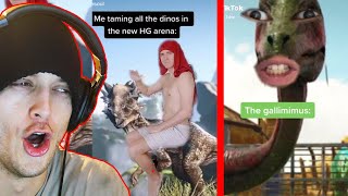 Reacting To ARK Memes That INSULT US ALL Try Not To Dinosaur [upl. by Sokul924]