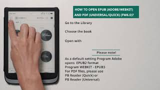 How to open Epub AdobeWebkit and PDF UniversalQuick PocketBook [upl. by Aniela622]