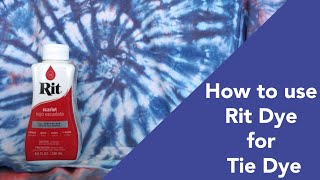 How to use Rit dye to Tie Dye [upl. by Akinert]