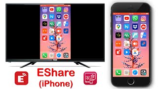 EShare iPhone IOS  Connect your iPhone IOS to Android Smart LED TV Using eshare airplay [upl. by Anilegnave]