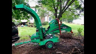 The Vermeer BC600 XL Wood Chipper at Work [upl. by Michael]