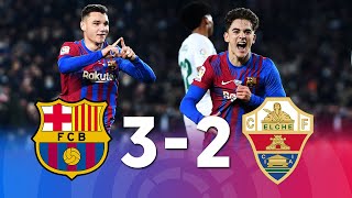 Barcelona vs Elche 32 La Liga 202122  MATCH REVIEW [upl. by Aileme]