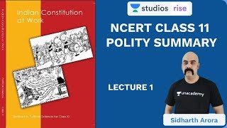 L1 Chapter 1 Part 1  Class 11 NCERT Polity Summary  UPSC CSEIAS 2020  Sidharth Arora [upl. by Adnawahs179]