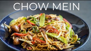 Vegetable Chow Mein Recipe  EASY Chinese vegan Noodles dinner idea [upl. by Harobed]