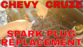 Chevy Cruze Spark Plug Replacement TUTORIAL [upl. by Adlog]