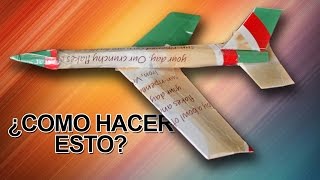 Como hacer un avión Jet de cartón que vuela [upl. by Aitenev617]