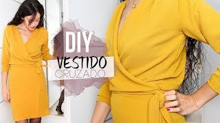 DIY WRAP DRESS  Cómo hacer un vestido cruzado [upl. by Grefer]